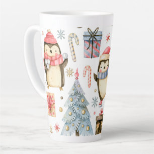 Pingouins de Noël Latte Mug