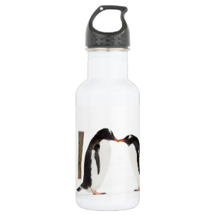 Pingouins embrassant - bouteille d'eau