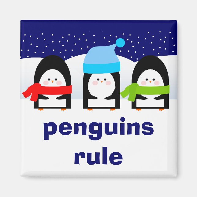 Pingouins règle Magnet (Devant)