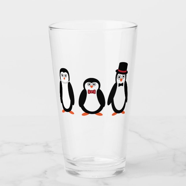 Pingouins - verre de boissons (Devant)