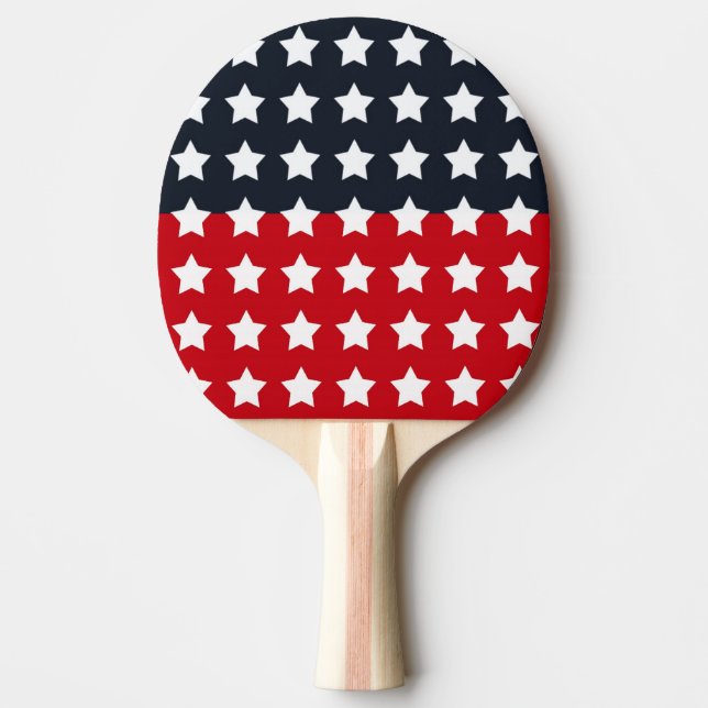 Pingpaddel (rot, weiß und blau) tischtennis schläger (Vorderseite)
