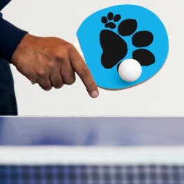 Pingpong Paddle - Rechte Polydactyl Pawprint auf B Tischtennis Schläger