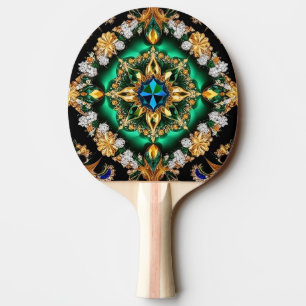Pingpongpaddel mit brasilianischen Farben Tischtennis Schläger