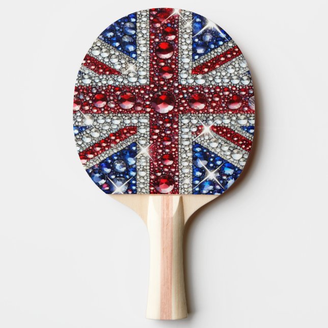Pingpongpaddel mit Britischen Farben Tischtennis Schläger (Rückseite)