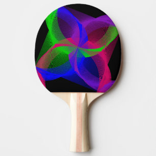 Pingpongpaddel mit farbiger geometrischer Kreissei Tischtennis Schläger