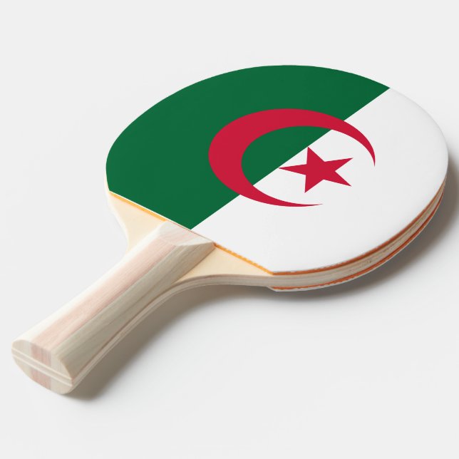 Pingpongpaddel mit Flagge Algeriens Tischtennis Schläger (Vorderseite)