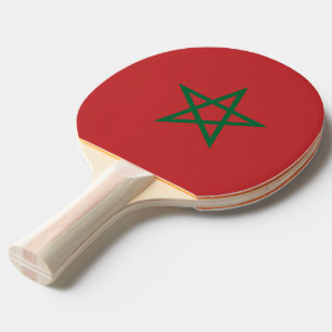Pingpongpaddel mit Flagge Marokkos Tischtennis Schläger