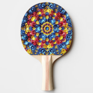 Pingpongpaddel mit rumänischen Farben Tischtennis Schläger