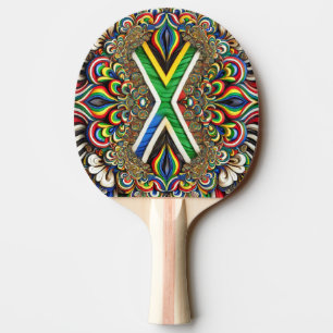 Pingpongpaddel mit südafrikanischen Farben Tischtennis Schläger