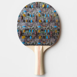 Pingpongpaddel, roter Gummi hinten Tischtennis Schläger