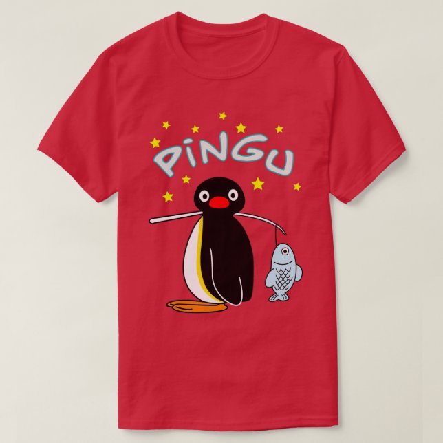 Pingu Fishing T-Shirt (Design vorne)