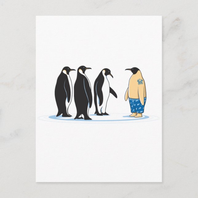 Pinguim Postkarte (Vorderseite)