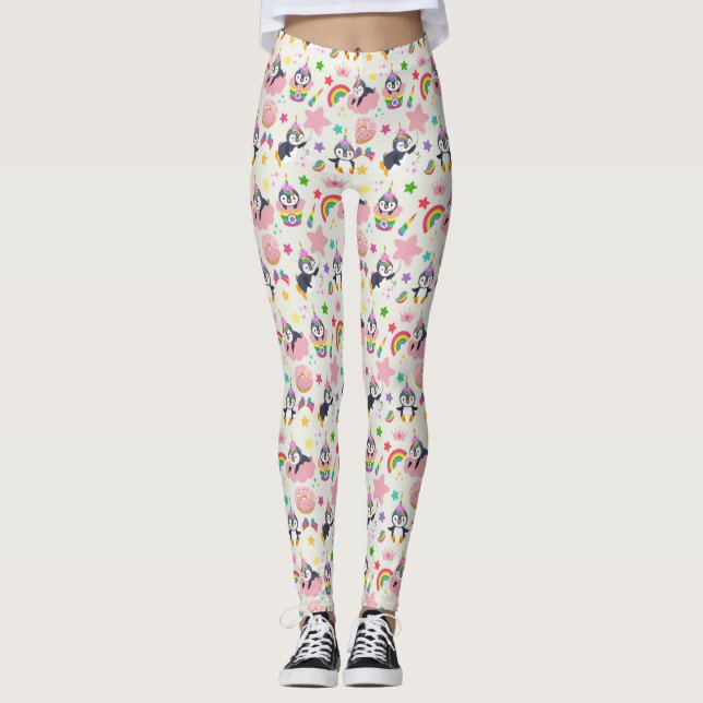 Pinguim Unicórnio Leggings (Vorderseite)