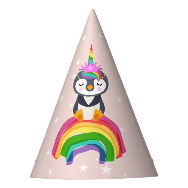 Pinguim unicórnio partyhütchen (Vorderseite)