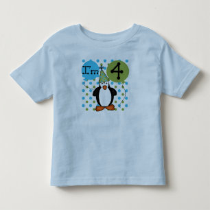 Pinguin-4. Geburtstag Kleinkind T-shirt