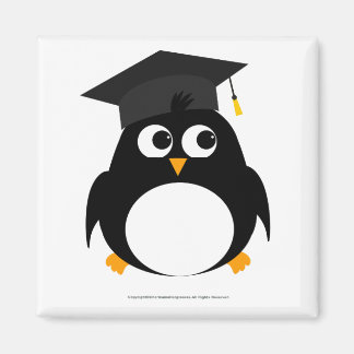 Pinguin Abschluss Design - Square Magnet
