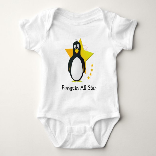 Pinguin All Star Baby T-Shirt Baby Strampler (Vorderseite)