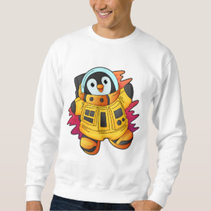 Pinguin als Astronaut im Anzug Sweatshirt