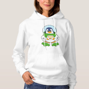 Pinguin als Astronaut mit Kostüm Hoodie