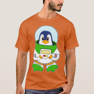 Pinguin als Astronaut mit Kostüm T-Shirt