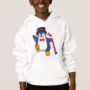 Pinguin als Bräutigam mit Krawatte Hoodie