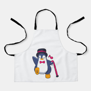 Pinguin als Bräutigam mit Krawatte Schürze
