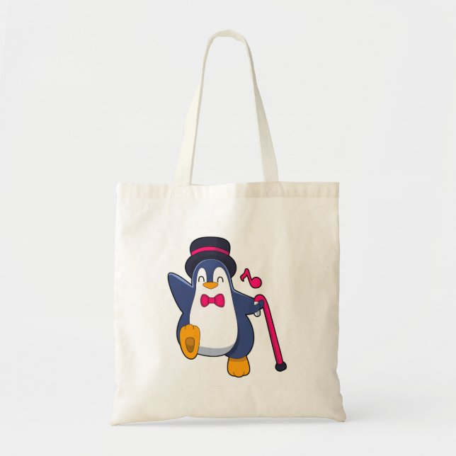 Pinguin als Bräutigam mit Krawatte Tragetasche (Vorne)