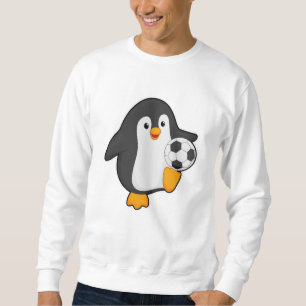 Pinguin als Fußballspieler mit Fußball Sweatshirt