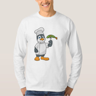 Pinguin als Koch mit Schürze Fisch & Kochen T-Shirt