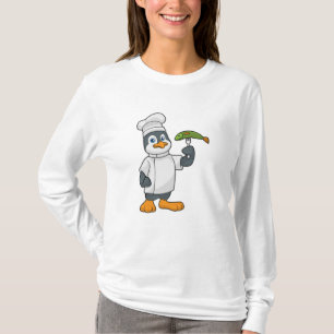 Pinguin als Koch mit Schürze Fisch & Kochen T-Shirt