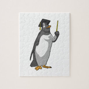Pinguin als Lehrerin mit Pointer