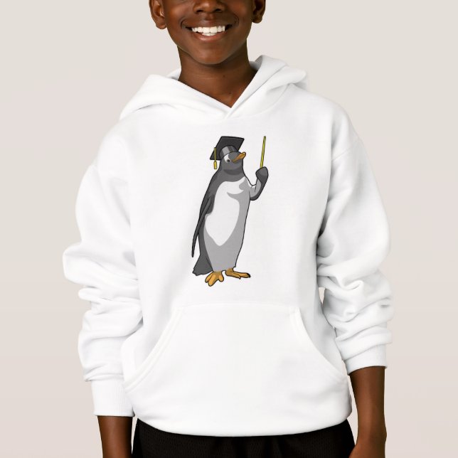 Pinguin als Lehrerin mit Pointer Hoodie (Vorderseite)