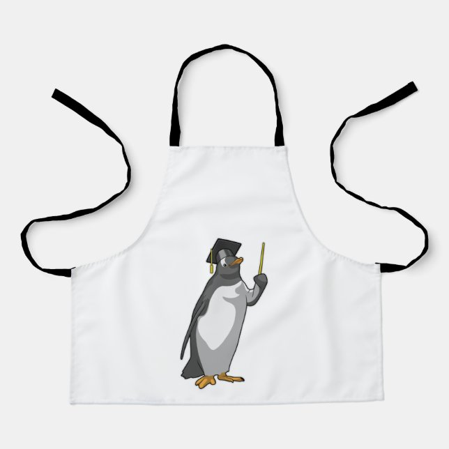 Pinguin als Lehrerin mit Pointer Schürze (Vorderseite)