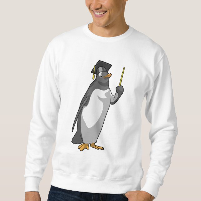 Pinguin als Lehrerin mit Pointer Sweatshirt (Vorderseite)