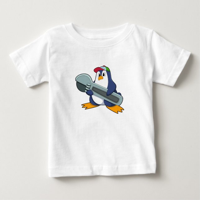 Pinguin als Mechaik mit Tool Baby T-shirt (Vorderseite)