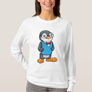 Pinguin als Nerd mit Brille T-Shirt