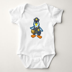 Pinguin als Polizin mit Handtasche Baby Strampler