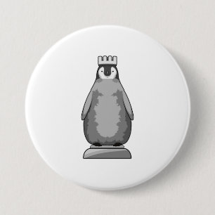 Pinguin als Schachstück King Button
