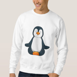 Pinguin an der Yoga-Fitness im Sitzen Sweatshirt