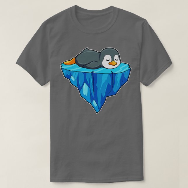 Pinguin auf Eisscholle 2 T-Shirt (Design vorne)