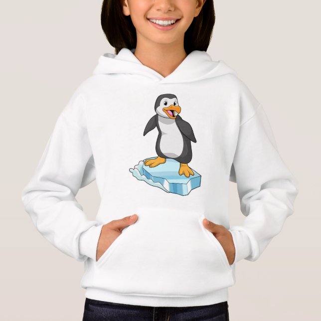 Pinguin auf Eisscholle Hoodie (Vorderseite)