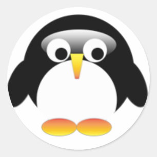 Pinguin-Aufkleber Runder Aufkleber