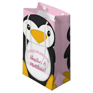 Pinguin Baby Dusche Rosa Kleine Geschenktüte