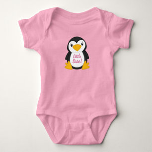 Pinguin-Baby-Party Rosa Baby Strampler