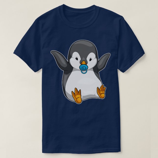 Pinguin Baby Schnuller T-Shirt (Design vorne)