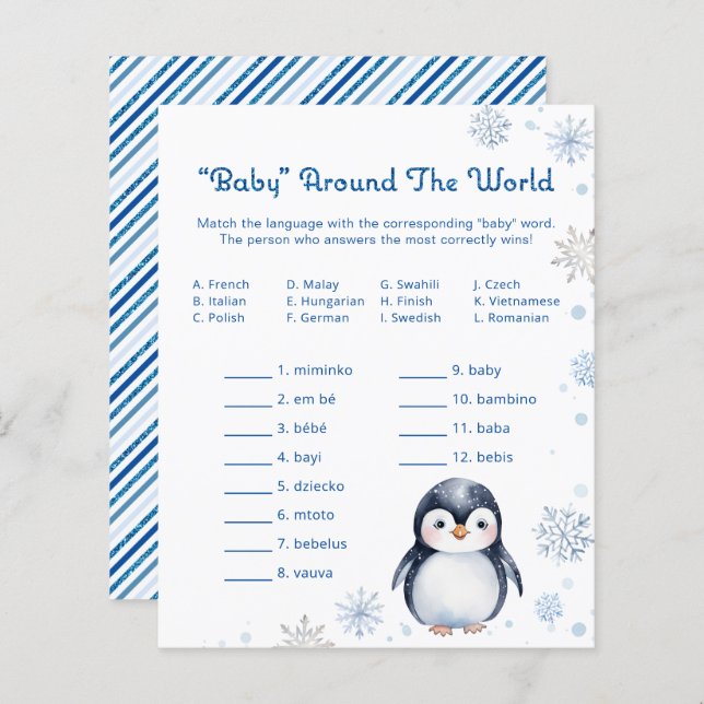 Pinguin Baby Showgame - Baby Around World (Vorne/Hinten)