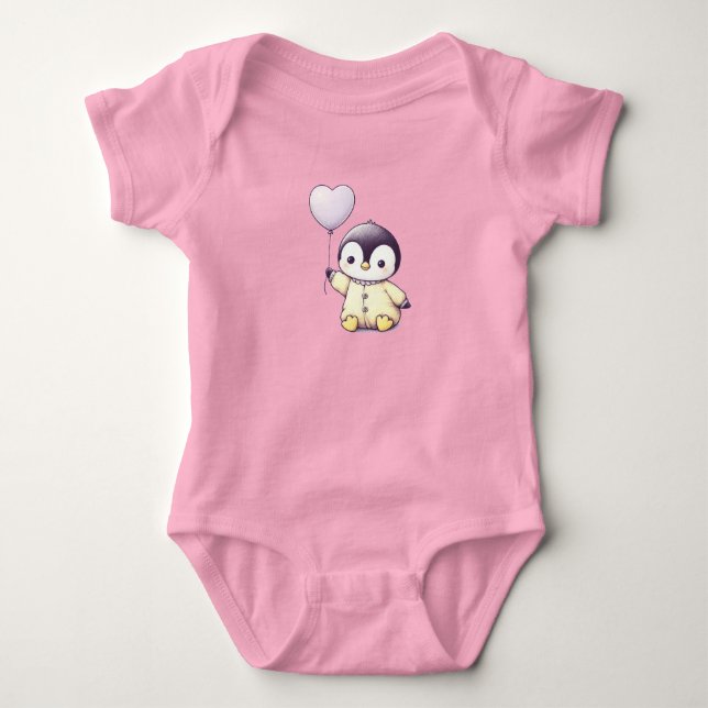 Pinguin Baby Strampler (Vorderseite)