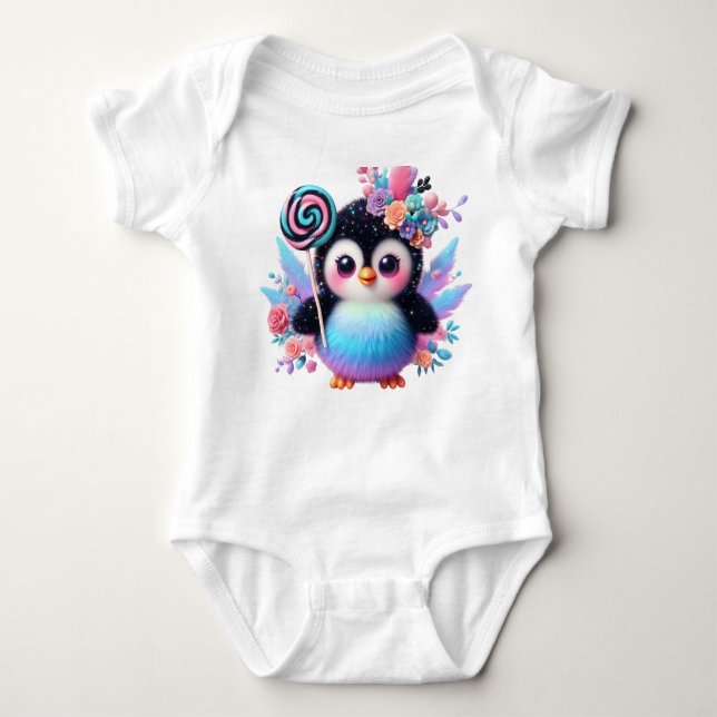 Pinguin Baby Strampler (Vorderseite)