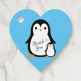 Pinguin-Babydusche Geschenkanhänger