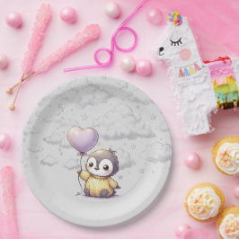 Pinguin-Babydusche Pappteller